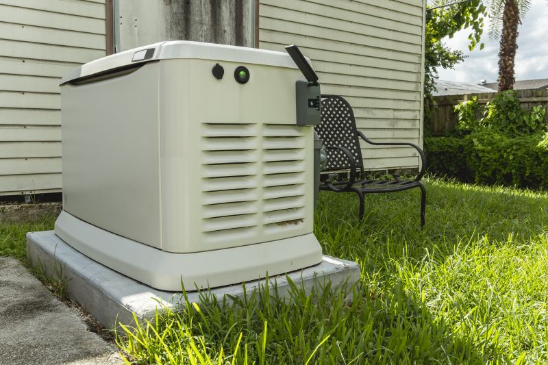 Residential Backup Generator in a Yard